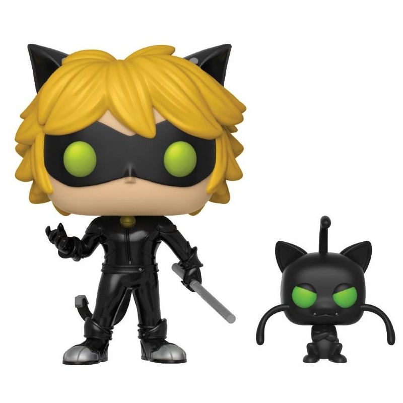 Miraculous - , les aventures de Ladybug et Chat Noir POP! Animation Vinyl figurine Cat Noir & Plagg 9cm