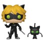 Miraculous - , les aventures de Ladybug et Chat Noir POP! Animation Vinyl figurine Cat Noir & Plagg 9cm