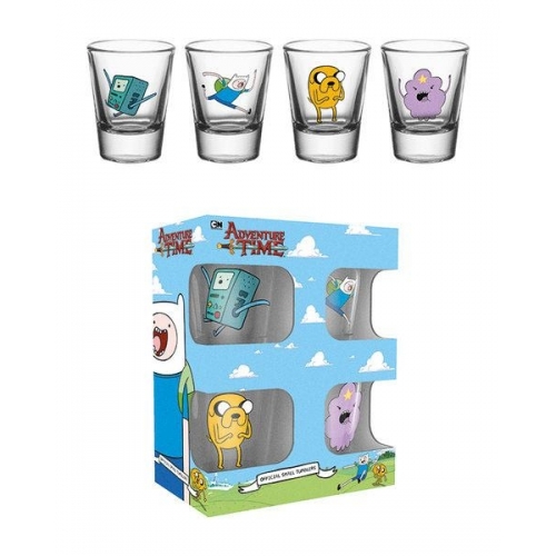Adventure Time - Set 4 verres à liqueur