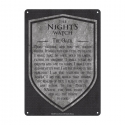 Game of Thrones - Panneau métal Nights Watch 21 x 15 cm