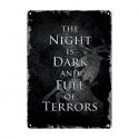 Game of Thrones - Panneau métal Night Dark 21 x 15 cm