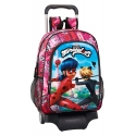 Miraculous, les aventures de Ladybug et Chat Noir - Sac à dos 33cm avec son trolley.