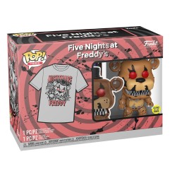 Five Nights at Freddy's - POP! & Tee set figurine et T-Shirt Nightmare Freddy(GW) 
