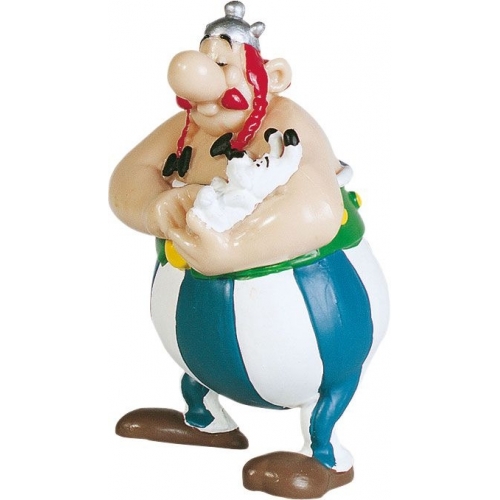 Asterix - Figurine Obelix tenant Idefix 8 cm