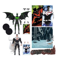 DC Collector - Pack de 2 Figurines Batman Beyond Vs Justice Lord Superman 18 cm