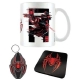 Marvel - Set mug, sous-verre et porte-clés Spider-Man Miles Morales Web Glitch