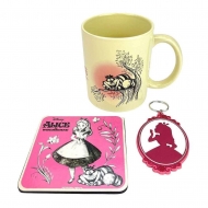 Disney - Set mug, sous-verre et porte-clés Alice in Wonderland Vintage