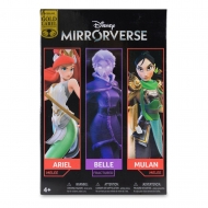 Disney Mirrorverse - Pack Figurines Princess Mulan, Belle (Fractured) & Arielle (Gold Label) 13 - 18 cm