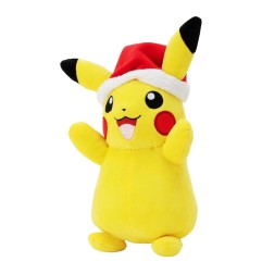Pokémon - Peluche Pikachu Bonnet de Noël 20 cm
