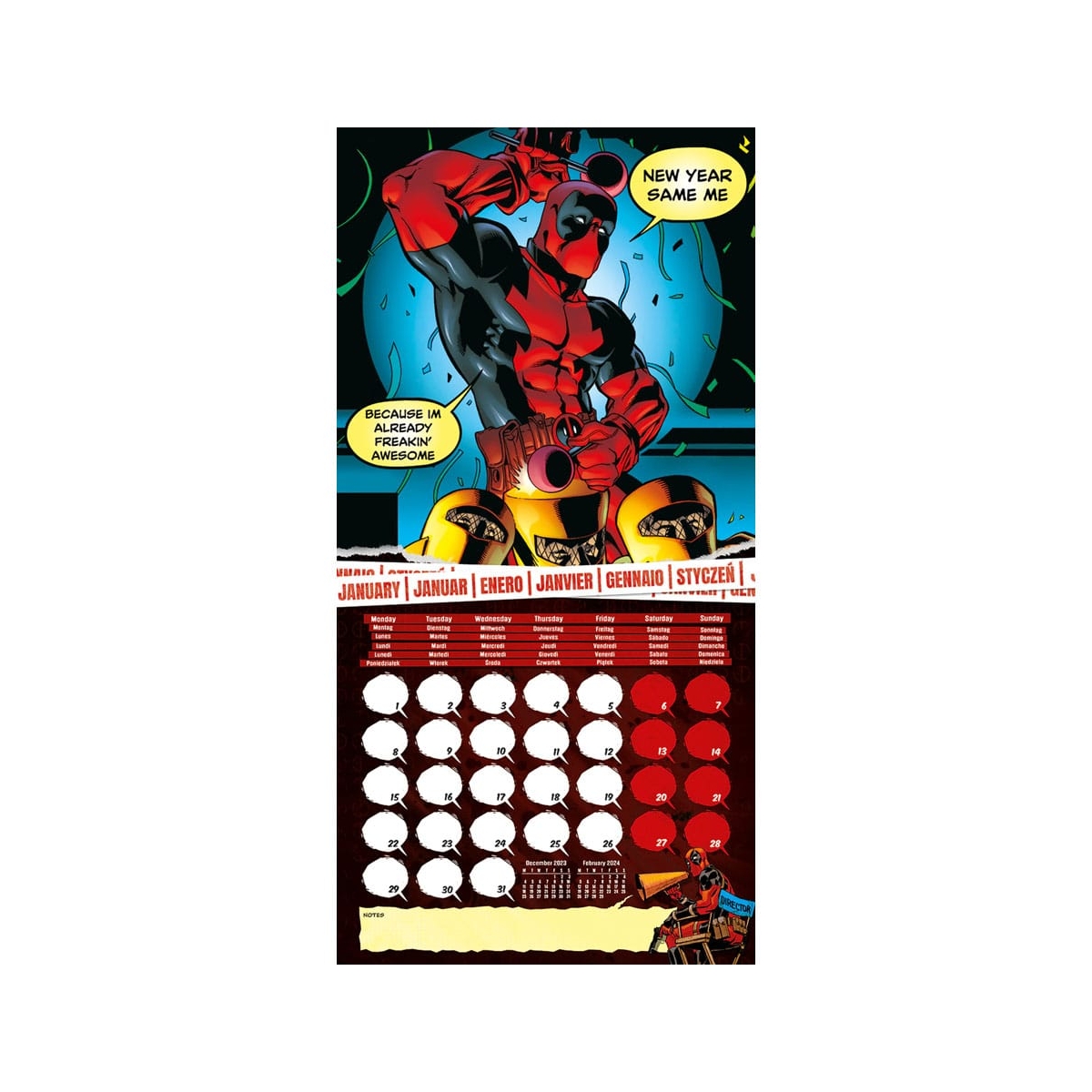 Marvel - Calendrier 2024 Deadpool - Figurine-Discount