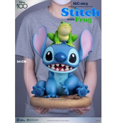 Lilo & Stitch - Disney 100th statuette Master Craft Stitch with Frog 34 cm