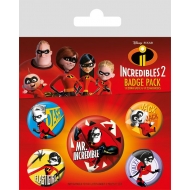 Les Indestructibles 2 - Pack 5 badges Family