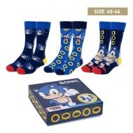 Sonic the Hedgehog - Pack 3 paires de chaussettes Sonic 40-46