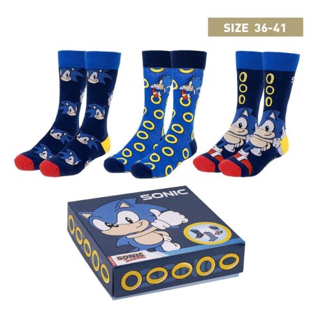 Sonic The Hedgehog - Sonic the Hedgehog pack 3 paires de chaussettes Sonic 35-41