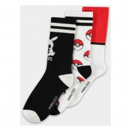 Pokémon - Pack 3 paires de chaussettes Pikachu Pokeball 39-42 Pokémon - Pack 3 paires de chaussettes Pikachu Pokeball 39-42