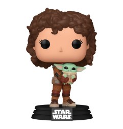 Star Wars - : The Mandalorian POP! Vinyl figurine Peli Motto W/Grogu 9 cm