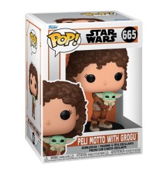 Star Wars - : The Mandalorian POP! Vinyl figurine Peli Motto W/Grogu 9 cm