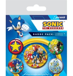 Sonic The Hedgehog - Sonic the Hedgehog pack 5 badges Speed Team