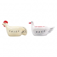 Friends - Coquetiers céramique Chick & Duck