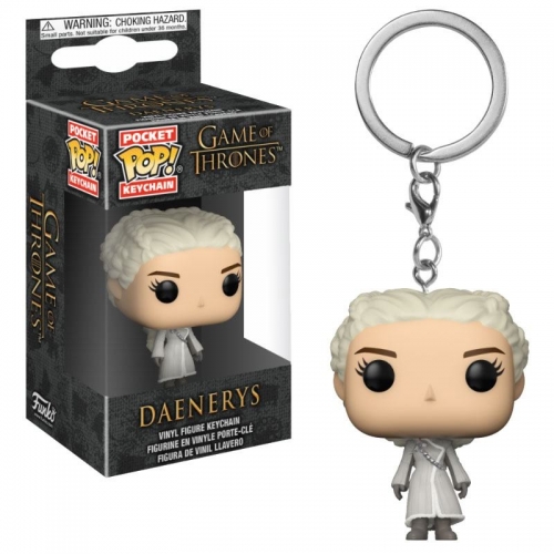 Game of Thrones - Porte-clés Pocket POP! Daenerys (White Coat) 4 cm