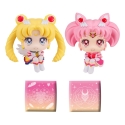 Sailor Moon Cosmos The Movie Look - Statuettes Look Up Eternal & Eternal Sailor Chibi Moon LTD Ver. 11 cm