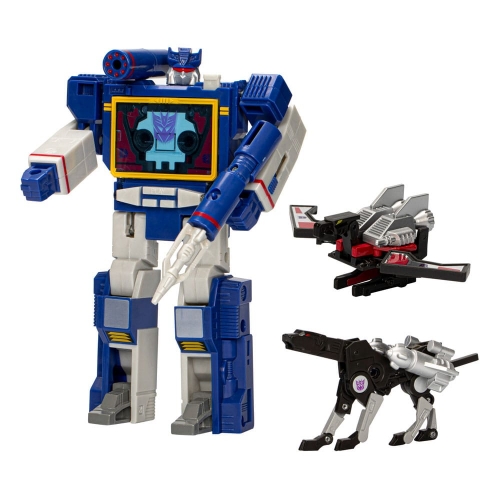 The Transformers Retro G1 - Figurine Decepticon Communicator Soundwave with Laserbeak & Ravage 18 cm