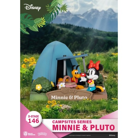 Disney - Diorama PVC D-Stage Campsite Series Mini & Pluto 10 cm