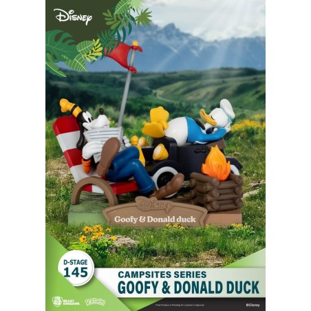 Disney - Diorama PVC D-Stage Campsite Series Goofy & Donald Duck 10 cm