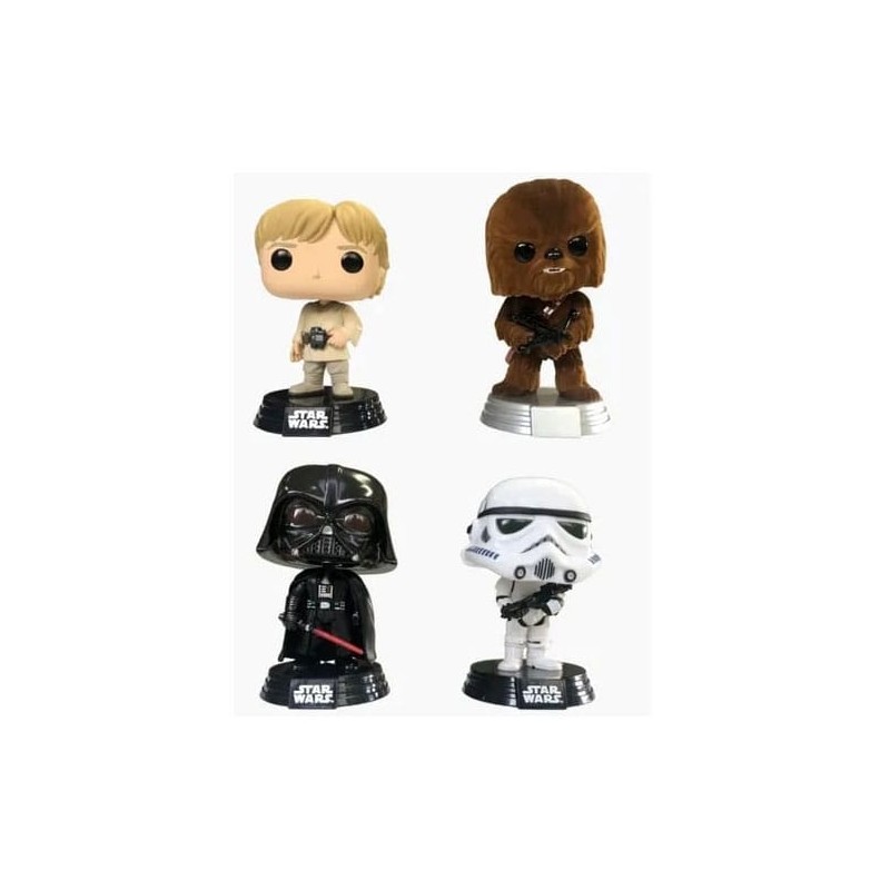 Star Wars - Pack 4 figurines POP! Movies Vinyl New Classics (FL) 9 cm