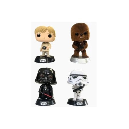 Star Wars - Pack 4 figurines POP! Movies Vinyl New Classics (FL) 9 cm