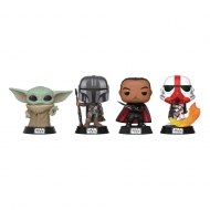 Star Wars - Pack 4 figurines POP! Mandalorian Holiday 9 cm
