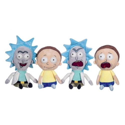 Rick et Morty - Set 4 peluches 25 cm