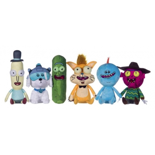 Rick et Morty - Set 6 peluches Rick et Morty 25 cm