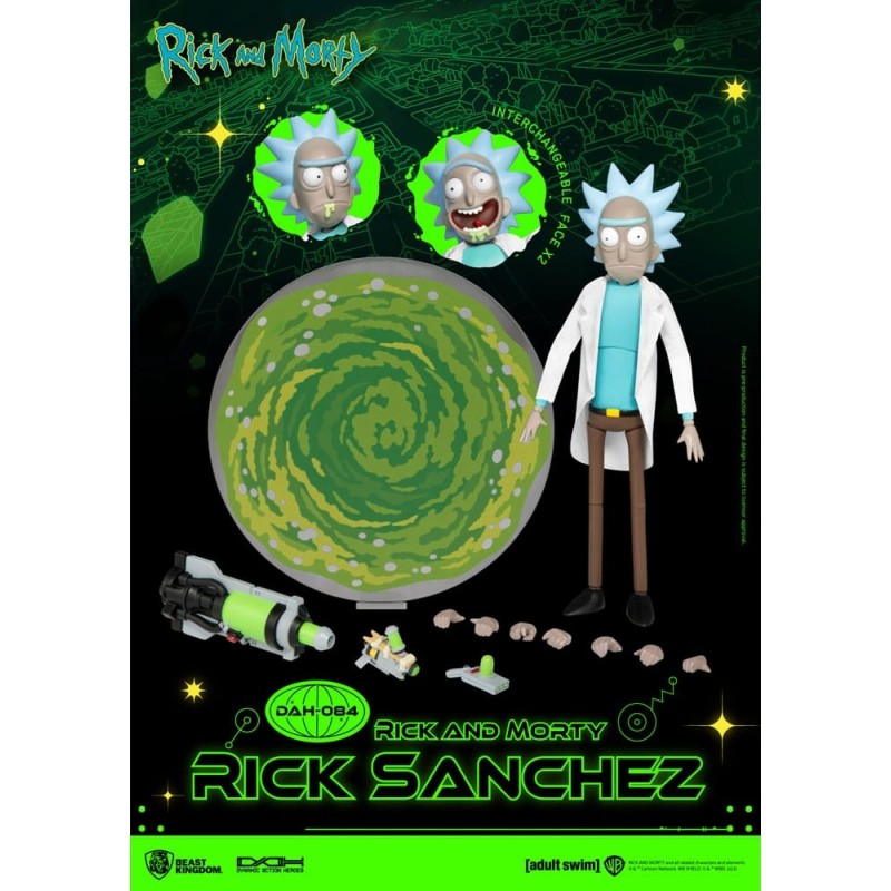 Rick et Morty - Figurine Dynamic Action Heroes 1/9 Rick Sanchez 23 cm