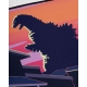 Godzilla - Tapis de souris Oversized Japanese Godzilla Skyline
