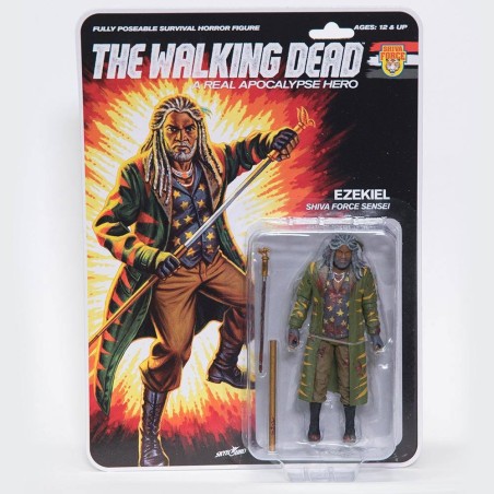 Walking Dead - The  figurine Shiva Force Sensei Ezekiel (Bloody) 13 cm
