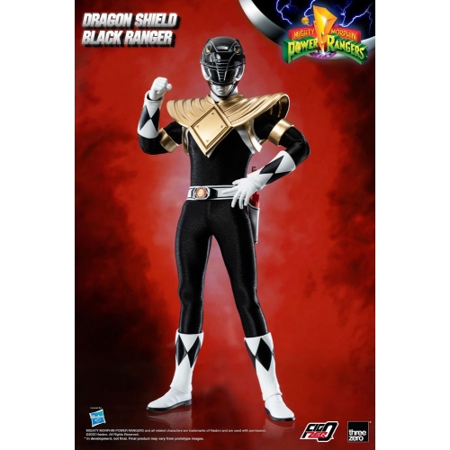 Power Rangers Mighty Morphin - Figurine FigZero 1/6 Dragon Shield Black Ranger 35 cm