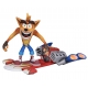 Crash Bandicoot - Figurine Deluxe Hoverboard 14 cm