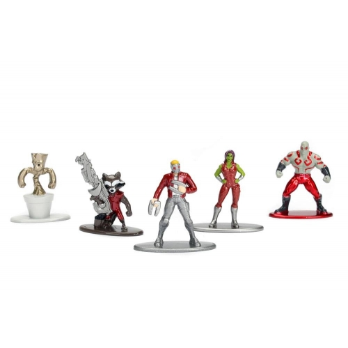 Marvel Comics - Pack 5 figurines Diecast Nano Metalfigs Les Gardiens de la Galaxie 4 cm