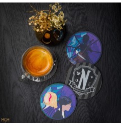 Mercredi- Pack 4 sous-verres Mercredi