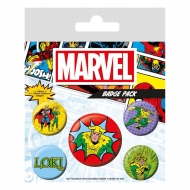 Marvel - Pack 5 badges Loki Comic