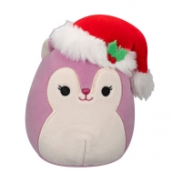 Squishmallows - Peluche Allina the Plum Squirrel with Santa Hat 12 cm