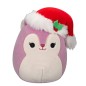 Squishmallows - Peluche Allina the Plum Squirrel with Santa Hat 12 cm