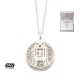 Star Wars - Pendentif et collier R2-D2 (plaqué argent)