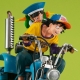 Dragonball Z Desktop Real McCoy EX - Diorama Son Goku & Son Gohan & Robot with two legs 20 cm