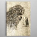 Star Wars - Poster en métal Last Jedi Sketches Chewie & Porg 10 x 14 cm
