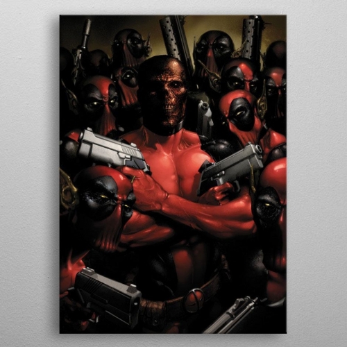 Marvel - Poster en métal Deadpool Gritty Wrong Neighborhood 32 x 45 cm