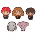 Harry Potter - Pack 5 badges Harry Hedwig Dobby Ron Hermione