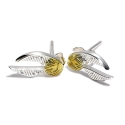 Harry Potter - Boucles d'oreille Golden Snitch (plaque argent)