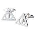 Harry Potter - Boutons de manchette Deathly Hallows (plaque argent)